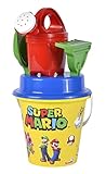 Simba 109234594 Super Mario Eimergarnitur, Sandspielzeug, 5 Teile, Eimer, Sieb,...