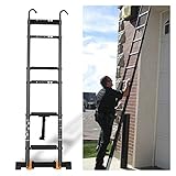 Teleskopleiter Leiter Treppenleiter 5.5m 5.1m 4.7m 3.9m 3.5m 2.7m 2.3m Teleskopleiter mit...