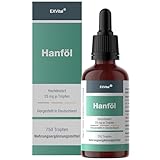 EXVital Hanfsamenöl, hochdosiert mit 25mg pro Tagesdosis,750 Tropfen mit sofort...