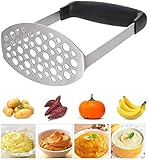 PIQIUQIU Kartoffelstampfer Edelstahl, Kartoffel Stampfer, Gemüsestampfer...