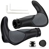 ELOSIS Fahrradgriffe Fahrradlenker, Horn Lenker Griffe mit Gel Dämpfung MTB...