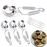 4 Pcs Schneckenzange Edelstahl Lebensmittelzange Mini KüChe Zange Schneckenbesteck,Kommt...