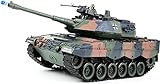 s-idee® RC Panzer S822 German Leopard militär Camouflage grün 1:18 2.4 Ghz Battle Tank...