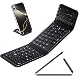 Vobafe Faltbare Bluetooth Tastatur mit Touchpad | Faltbar mit Ziffernblock |...