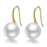Perlenohrringe für Frauen, 925 Sterling silber AAAA gezüchtete Süßwasser...
