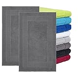 BaSaTex 2er Pack Badvorleger Badematte | 50x80 cm | 100% Baumwolle |...