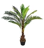 Künstliche Palme 100 cm mit 18 Palmenwedel wie echt Kunstpalme Kunstpflanze im...