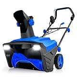 COSTWAY Elektro-Schneefräse mit LED-Leuchten & 15 A Motor, 50 cm Arbeitsbreite, 25 cm...