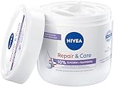 NIVEA Repair & Care Creme parfümfrei (400ml), Feuchtigkeits-Körpercreme, schnell...
