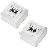 deleyCON 2x CAT6 Universal Netzwerkdose - 2x RJ45 Port - Geschirmt - Aufputz oder...