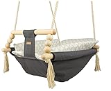 Babyschaukel Kleinkindschaukel Babyliegeschaukel Stoffschaukel Babywippe Wiege (Muster:...