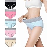 Falechay Bauchweg Unterhosen Damen Unterwäsche Baumwolle Slip Damen Pantys High...
