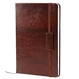 Kesote A5 Notizbuch Liniert Hardcover Leder mit Gummiband Lesezeichen Innentasche, 200...
