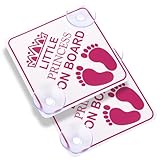 cobee Baby on board Aufkleber auto, 2 Stück, 12,7 x 12,7 cm, kleine Prinzessin...