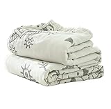 SAYT RLAE Decke Boho Baumwolle 100% Tagesdecke Doppelseitig Kuscheldecke...