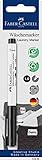 Faber-Castell 159596 - Textilmarker, 1 mm Rundspitze, bis zu 95°C waschbar, Fixierung...