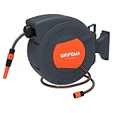 GRIFEMA G301-15, Schlauchtrommel zur Wandmontage, Schlauchbox mit 15m Schlauch,...