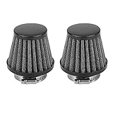 ETOPARS 2 X Schwarz Motorrad Luftfilter Universeller Motorrad Lufteinlassfilter...