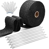 Hitzeschutzband Auspuff, 6M Auspuff Dichtband Hitzeschutzband Basaltfaser...