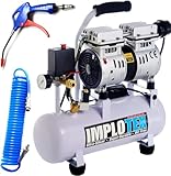 IMPLOTEX 480W Silent Flüsterkompressor Druckluftkompressor nur 48dB leise ölfrei...