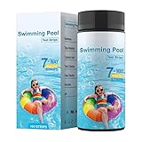 Pool Teststreifen,Pool Und Whirlpool Teststreifen,7-in-1 Wassertester Für Pools, 50...