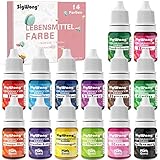 Lebensmittelfarbe Flüssige - 14 Farben Hochkonzentriert Lebensmittelfarbe für...
