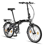 PACTO THREE Klapprad 20 Zoll mit Schnelles Faltsystem (10 Sek), Aluminiumrahmen,...