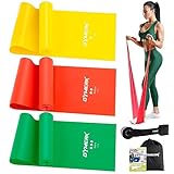 GYMERK Fitnessbänder 3er-Set, 1.8m Gymnastikband mit 3 Widerstandsstufen, Fitnessband mit...