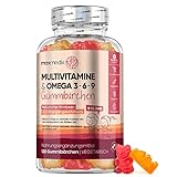 Multivitamin Gummibärchen für Kinder - Mit Omega 3, 6, 9, Jod & Zink - 120 Vitamin...
