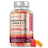 Multivitamin Gummibärchen für Kinder - Mit Omega 3, 6, 9, Jod & Zink - 120 Vitamin...