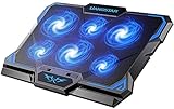 LIANGSTAR Laptop Kühler | Laptop Kühlpads für 12-17 Zoll Notebook | 6 Lüfter mit LEDs...