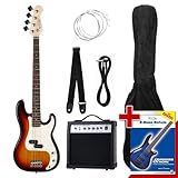 Rocktile Groover's Pack PB E-Bass Komplettset Sunburst (Verstärker, Tasche,...