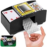 ZAKVOP Kartenmischmaschine Elektrische für 1-2 Decks, Automatischer Kartenmischer für...