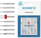 SCHMETZ Nähmaschinennadeln Set 4 Universal Nadeln | 2 Stretch Nadeln | 2 Jeans Nadeln | 1...