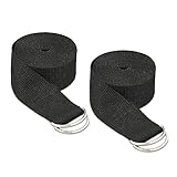 Relaxdays Yogagurt 2er Set, Dehnungshilfe, 250 x 3,8 cm, Yogaband für Anfänger...
