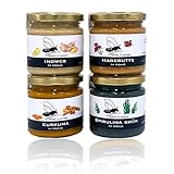 Gregas Imkerei Honig 4er Immubox – Cremiger Bienenhonig aus Familienimkerei mit Ingwer,...