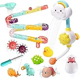 Badespielzeug, CUTE STONE Wolken-Dusche Badespielzeug Set mit Angelspiel,...