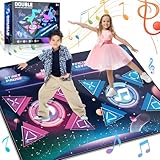 Aragallant Doppelt Tanzmatte für Mädchen, Musikalische Tanzmatte mit 2...