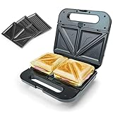 Korona 47018 XXL-Sandwichmaker 3 in 1 | Wechselbare Platten mit...