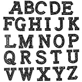 Aufbügler mit Buchstaben, A-Z, Strass, Perlen, Glitzer, Alphabet, Aufnäher, Glitzer,...