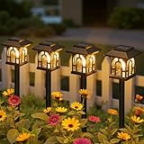NEEMO 4 Stück Solarlampen für Außen Garten, Vintage Solarleuchten für Außen mit...
