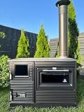 Homeparadise Outdoor-Küchenofen Terrassenofen Kuzine Soba/Gartenküche Holzofen Ofen mit...