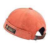 Croogo Kordsamt Krempenlose Dockermütze Rolled Cuff Commando Arbeit Beanie Retro Skullcap...