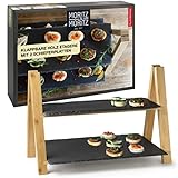 Moritz & Moritz Schiefer Etagere 2 Ebenen - 35 x 25 x 28 cm - Schieferplatte zum...