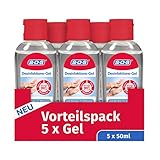 SOS Desinfektions-Gel mit 80 Vol.-% Ethanol, 5 x 50 ml, Handdesinfektion gegen...