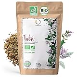 ORIGEENS BIO TULSI 100g | Indisches Basilikum, getrocknete Blätter | Bio Tulsi Tee lose...