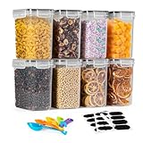 FoiiLiio 1.6L Vorratsdosen Luftdicht 8er Set, Müsli Schüttdose & Frischhaltedosen, BPA...