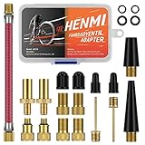 HENMI Fahrradventil Adapter Set, Alle Ventiladapter Fahrrad, Autoventil Adapter und...