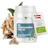 Bio-Ashwagandha KSM-66® [800mg Tagesdosis] 180 Ashwagandha Kapseln hochdosiert 12:1...
