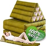 Namasdee Thaikissen 3 Auflagen 175x50x8cm mit 100% natürlicher Kapokfüllung...